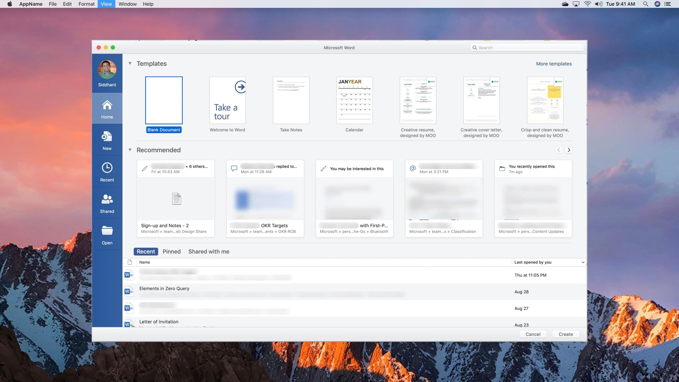 Current Office Interface